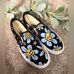 Vans Classic Slip On Trippy Grin Floral Canvas Shoes